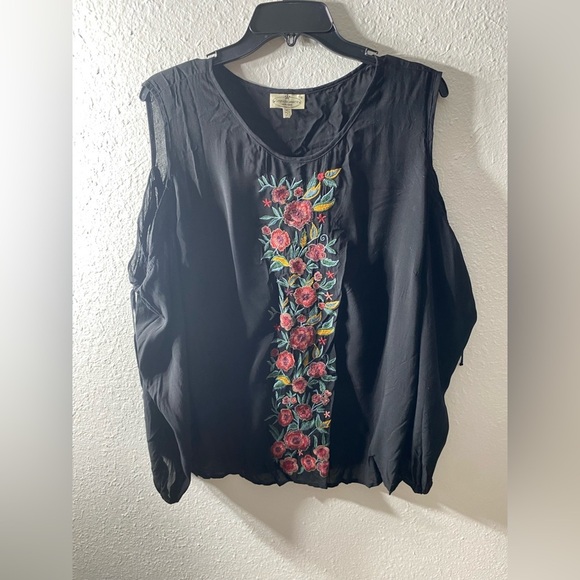 Women’s woven cotton pullover top - Picture 1 of 4